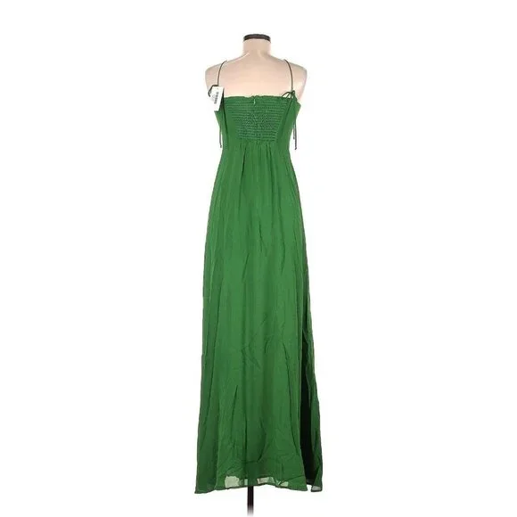 NWT Reformation Melita in Kelly Green Georgette Maxi Tank Dress 6 $348